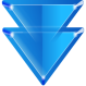 Blue Down Arrow Icon