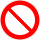 Click to enlarge Blank Not Allowed Sign Image