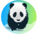 Click to enlarge Panda Bear Icon Image