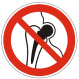 Click to enlarge People With Metal Implants Prohibited Sign