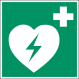 Green Defibrillator Safety Sign