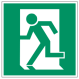 Green Exit Left Safety Sign