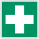 Green First Aid Station Safety Sign