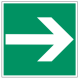 Click to enlarge Green Right Arrow Safety Sign